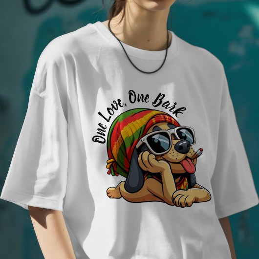 ワンラブ ワンバーグ 面白い犬 Tシャツ