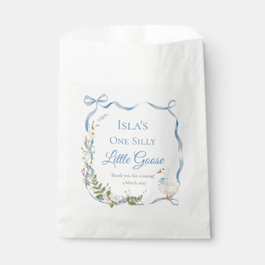 ワンリッ間抜けトガチョウ誕生日水彩 フェイバーバッグ (正面)
