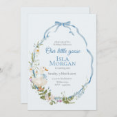 ワンリッ間抜けトガチョウ誕生日水彩 招待状 (正面/裏面)