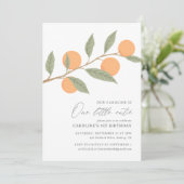 ワンリトルかわいこちゃんオレンジシトラス1st誕生日 招待状 (スタンド正面)