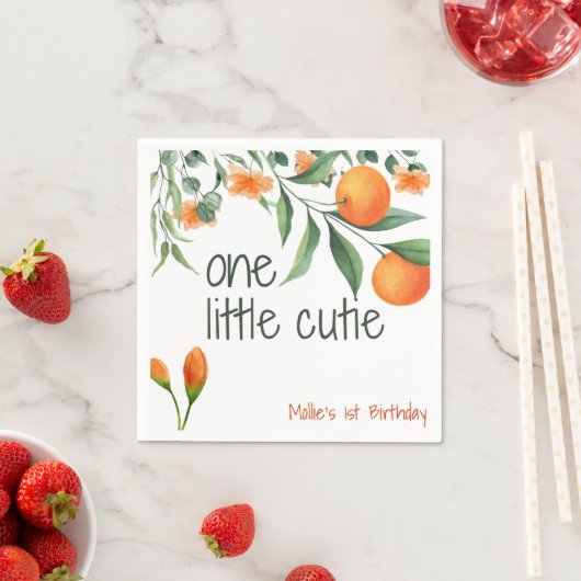 ワンリトルかわいこちゃん拳1stバースデーナプキン スタンダードカクテルナプキン (インサイチュ)