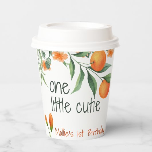 ワンリトルかわいこちゃん第1期第1誕生日紙カップ 紙コップ (正面)