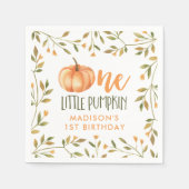 ワンリトルカボチャベビーの1歳 スタンダードカクテルナプキン (正面)