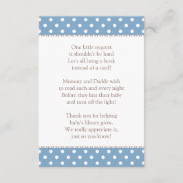 ワンリトルリクエスト石板ブルーベビーシャワーブック エンクロージャーカード