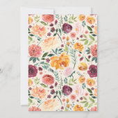 ワンリースフローラネイビーファースト誕生日 招待状 (裏面)