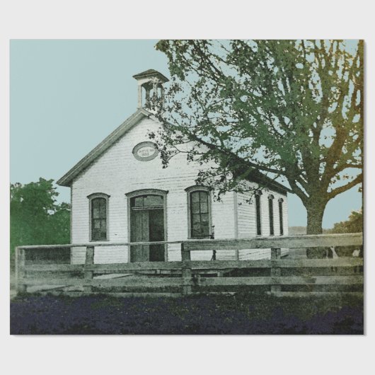 ワンルームスクールハウスウォーターカラー先生 ラッピングペーパー (フラット)