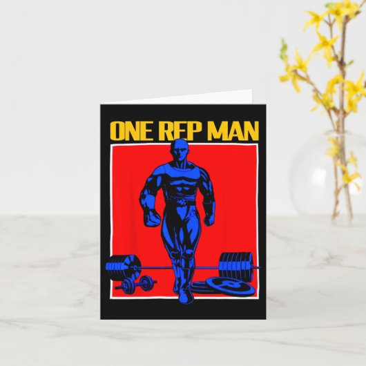 ワンレプレスマンウエイトリフティングボディビルジムトレーニング カード (黄色い花)