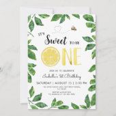 ワンレモン1st誕生日招待状 招待状 (正面)