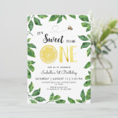 ワンレモン1st誕生日招待状 招待状 (スタンド正面)