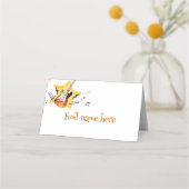 ワンロックギター座席表誕生日パーティー プレイスカード (正面)