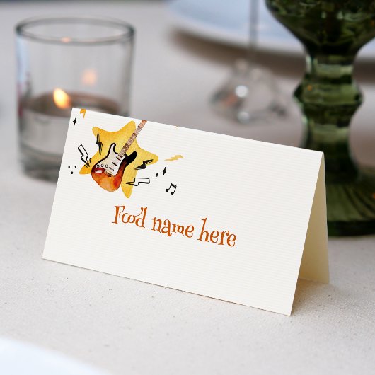 ワンロックギター座席表誕生日パーティー プレイスカード