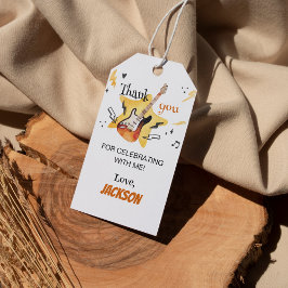 ワンロックスギターサンキューラベル誕生日パーティー ギフトタグ