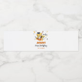 ワンロックスギター水瓶ラベル誕生日パーティー ペットボトルラベル (シングルラベル)