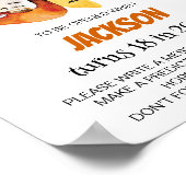 ワンロックスギター誕生日タイムカプセル標識 ポスター (角)