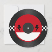 ワンロックビニールレコードロックンロール1st誕生日 サンキューカード (裏面)