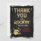 ワンロックロックスター誕生日サンキューカード 招待状 (正面)