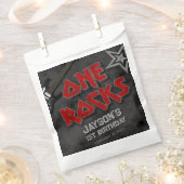 ワンロック – 男の子1歳の誕生日 フェイバーバッグ (クリップ留めされた状態)