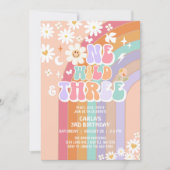 ワンワイルドと3デイジーレインボーグルーヴィ誕生日 招待状 (正面)