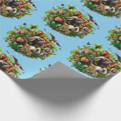 ワンワイルドイヤー少年の最初の誕生日ラッピング紙 ラッピングペーパー (角)