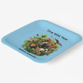 ワンワイルドイヤー少年の1歳の誕生日紙プレート ペーパープレート (傾斜あり)