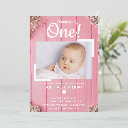 ワンワンワンワンファースト誕生日招待状 招待状 (スタンド正面)