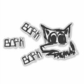 ワンワン犬 シール (正面)