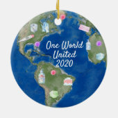 ワンワールドコロ統一されたナウイルス2020コビデ セラミックオーナメント (裏面)