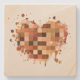 ワンワールドハート石器 ストーンコースター