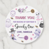 ワン不気味ガールズハロウィーン1歳の誕生日 フェイバータグ (正面)