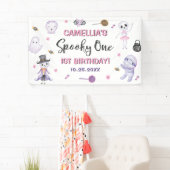 ワン不気味ガールズハロウィーン1歳の誕生日 横断幕 (インサイチュ)