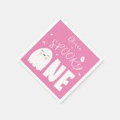 ワン不気味ガールズピンク幽霊ハロウィーン1日 スタンダードカクテルナプキン (角)