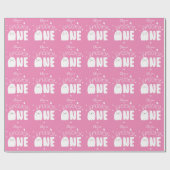 ワン不気味ガールズピンク幽霊ハロウィーン1日 ラッピングペーパー (フラット)