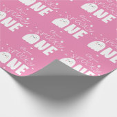 ワン不気味ガールズピンク幽霊ハロウィーン1日 ラッピングペーパー (角)