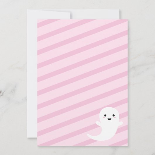 ワン不気味ガールファースト誕生日 招待状 (裏面)