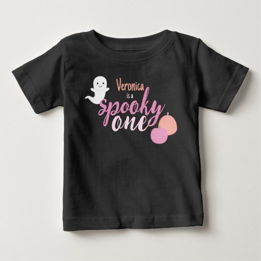 ワン不気味ガール初誕生日 ベビーTシャツ (正面)