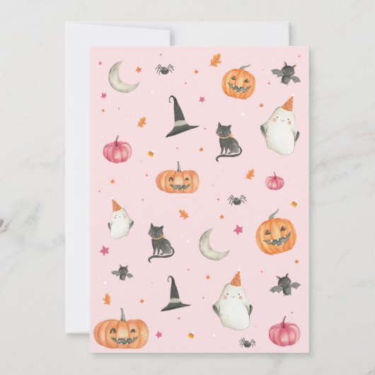 ワン不気味ガール1stブデーハロウィーン招待状 招待状 (裏面)