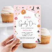 ワン不気味ガール1stブデーハロウィーン招待状 招待状