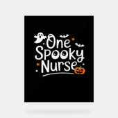 ワン不気味ナースおもしろい幽霊ナースハロウィーンエッセン アクリルサイン (正面)