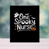ワン不気味ナースおもしろい幽霊ナースハロウィーンエッセン アクリルサイン (ニュートラル)