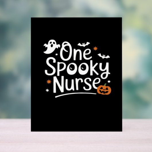 ワン不気味ナースおもしろい幽霊ナースハロウィーンエッセン アクリルサイン (ニュートラル)