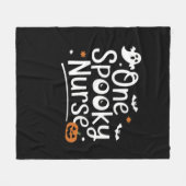 ワン不気味ナースおもしろい幽霊ナースハロウィーンエッセン フリースブランケット (正面(横))