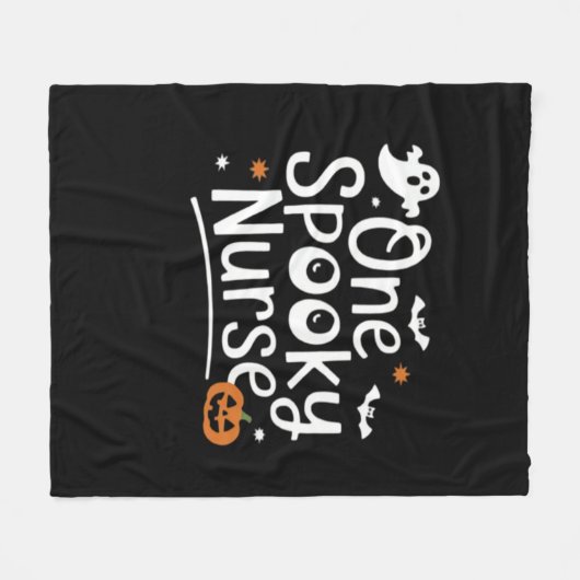 ワン不気味ナースおもしろい幽霊ナースハロウィーンエッセン フリースブランケット (正面(横))
