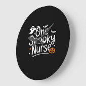 ワン不気味ナースおもしろい幽霊ナースハロウィーンエッセン ラージ壁時計 (傾斜)