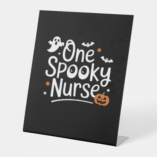 ワン不気味ナースおもしろい幽霊ナースハロウィーンエッセン 台座サイン (正面)