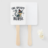 ワン不気味ナースネコ – ハロウィーン用の尾 ハンドファン (正面&裏面)