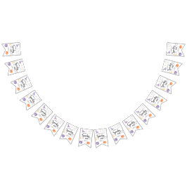 ワン不気味ハロウィーンの最初の誕生日パーティー バンティングフラッグ