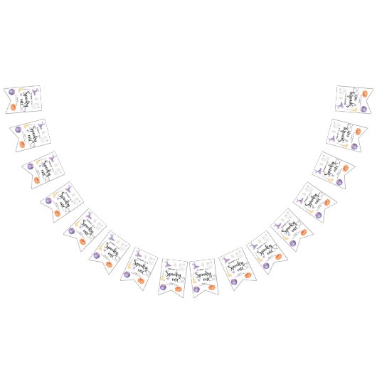 ワン不気味ハロウィーンの最初の誕生日パーティー バンティングフラッグ (全)