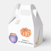 ワン不気味ハロウィーンの最初の誕生日パーティー フェイバーボックス (裏面サイド)