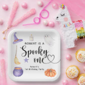 ワン不気味ハロウィーンの最初の誕生日パーティー ペーパープレート (パーティー)