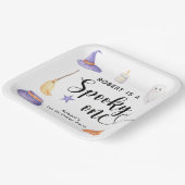 ワン不気味ハロウィーンの最初の誕生日パーティー ペーパープレート (傾斜あり)